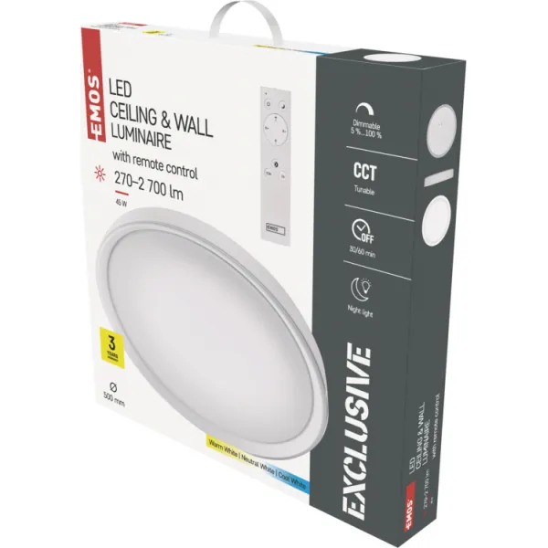 EMOS Lighting LED prisadené svietidlo ILVI, kruhové 45W, stmiev.so zmenou CCT