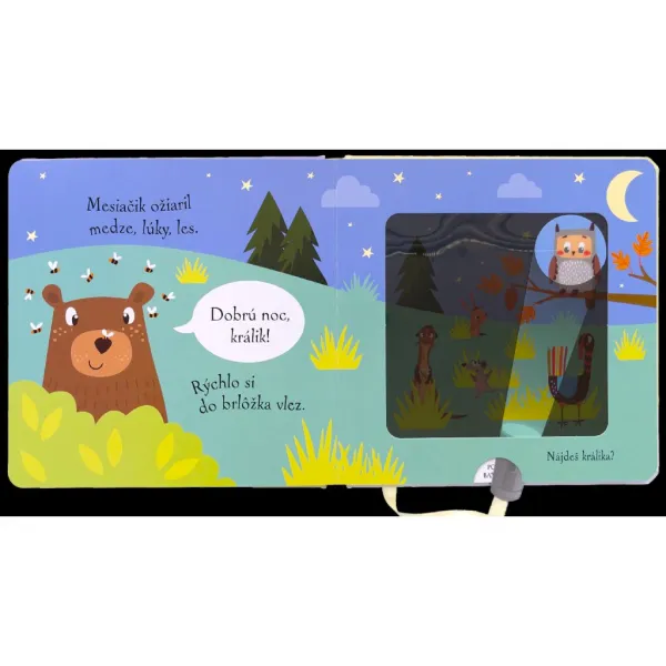 Dobrú noc, medvieďa! Kniha s kúzelnou baterkou