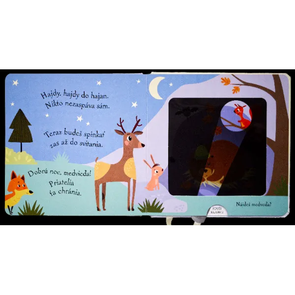 Dobrú noc, medvieďa! Kniha s kúzelnou baterkou