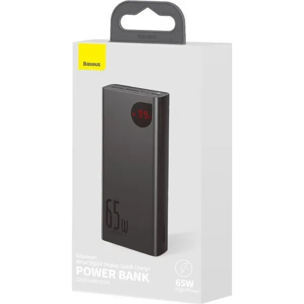 Baseus PPIMDA-D01 Powerbanka 20000mAh PD 65W, Čierna