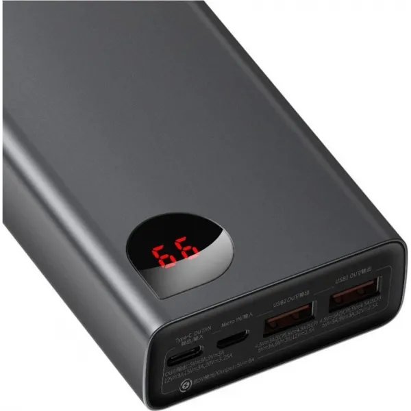 Baseus PPIMDA-D01 Powerbanka 20000mAh PD 65W, Čierna
