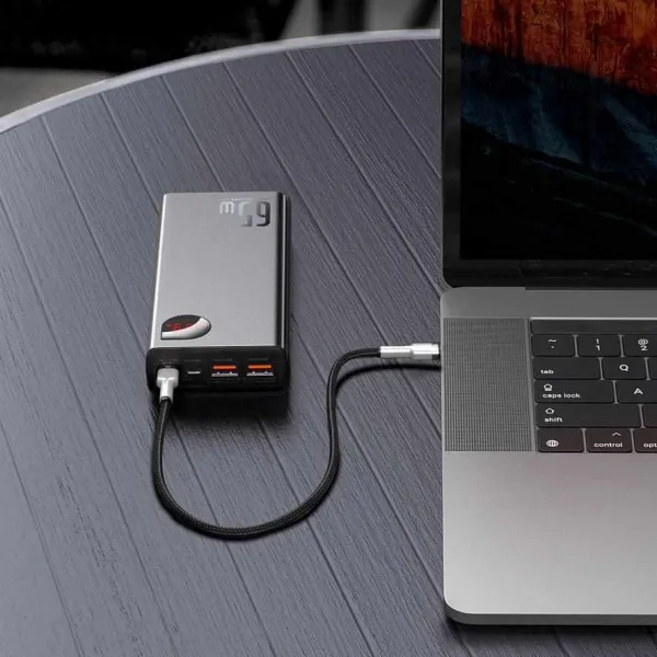 Baseus PPIMDA-D01 Powerbanka 20000mAh PD 65W, Čierna