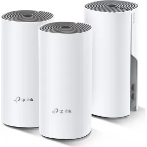 TP-Link AC1200 Whole-home Mesh WiFi System Deco E4(3-pack), 2x10/100 RJ45