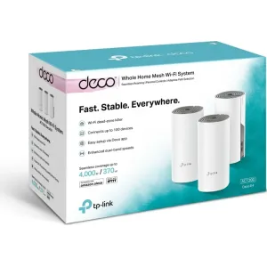 TP-Link AC1200 Whole-home Mesh WiFi System Deco E4(3-pack), 2x10/100 RJ45