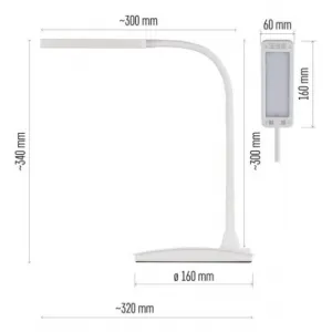 LED Stolná Lampa Solight Eddy Biela