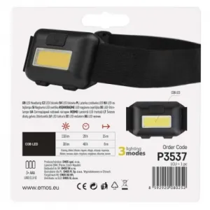 Čelovka Emos P3537 110 lm čierna