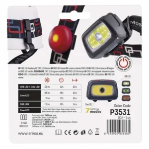 Čelovka Emos Cree LED COB LED P3531
