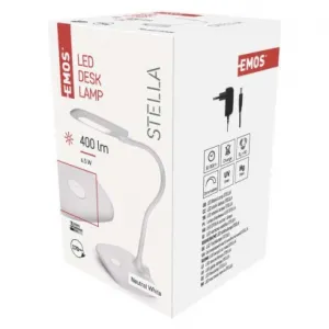 EMOS LED stolná lampa STELLA, biela