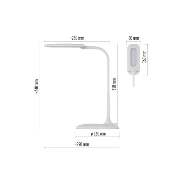 EMOS LED stolná lampa STELLA, biela