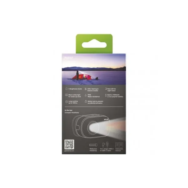 CREE LED nabíjacia čelovka GP Xplor PHR17, 500 lm