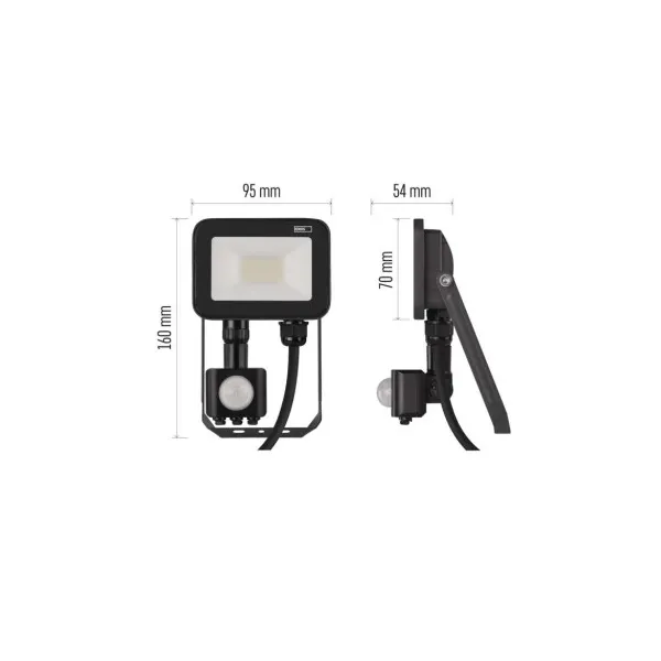 EMOS Lighting LED reflektor INOVO s pohybovým čidlom, 10W neutrálna biela
