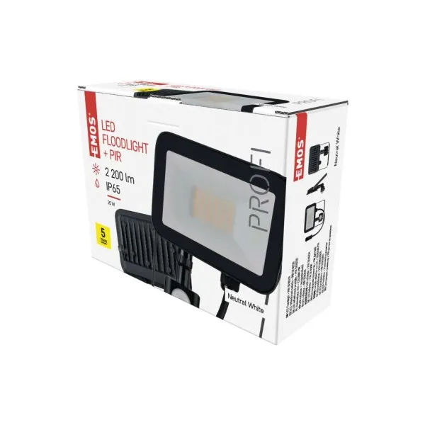 EMOS Lighting LED reflektor INOVO s pohybovým čidlom, 20W neutrálna biela