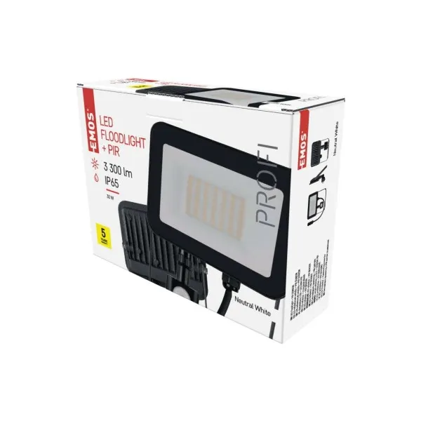 EMOS Lighting LED reflektor INOVO s pohybovým čidlom, 30W neutrálna biela