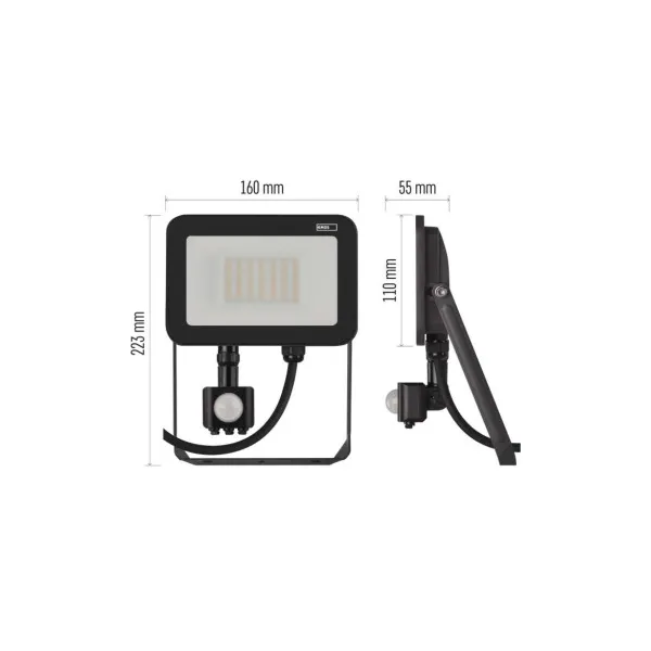 EMOS Lighting LED reflektor INOVO s pohybovým čidlom, 30W neutrálna biela