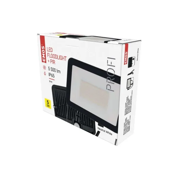 EMOS Lighting LED reflektor INOVO s pohybovým čidlom, 50W neutrálna biela