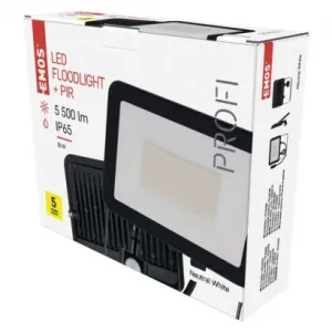 EMOS Lighting LED reflektor INOVO s pohybovým čidlom, 50W neutrálna biela