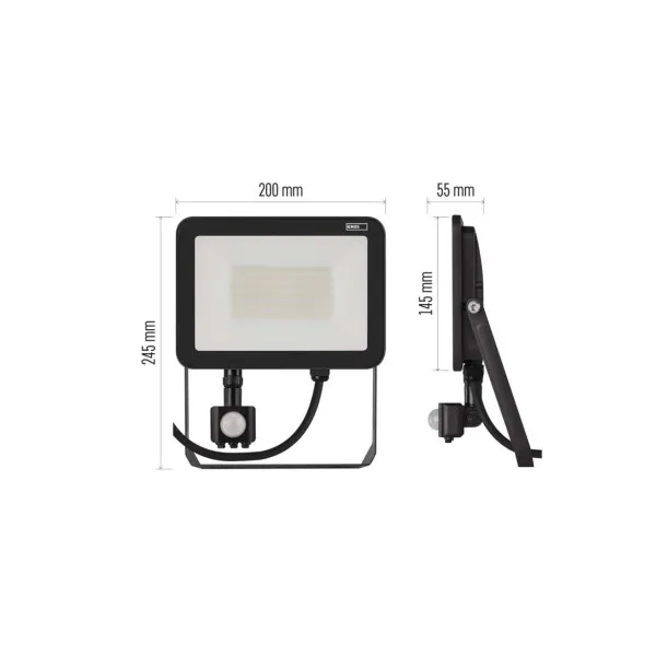 EMOS Lighting LED reflektor INOVO s pohybovým čidlom, 50W neutrálna biela