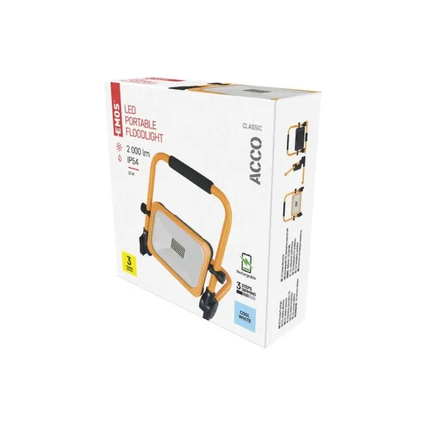 EMOS Lighting LED reflektor ACCO nabíjací prenosný, 20 W studená biela