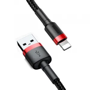 Baseus Lightning Cafule Cable 1.5A 2m Red + čierna (CALKLF-C19)