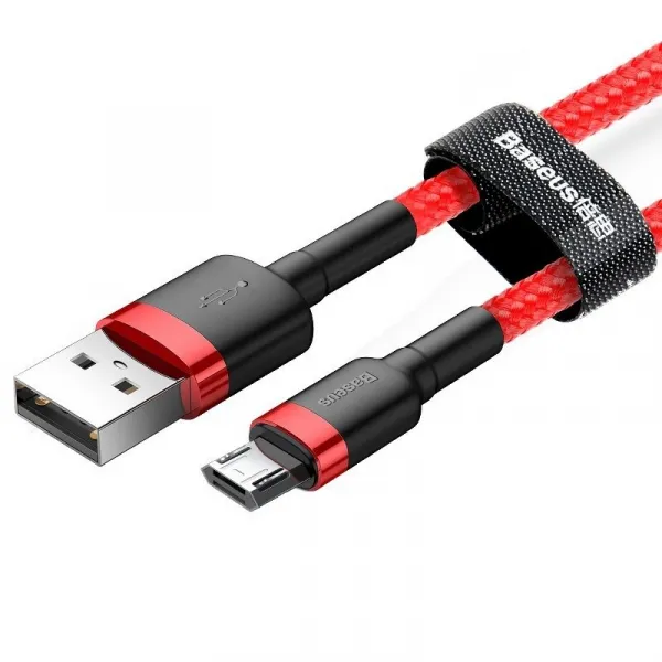Baseus CAMKLF-C09 Kábel Micro USB 2m, Červený