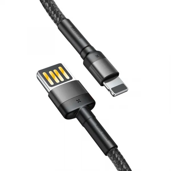 Lightning USB kábel (obojstranný) Baseus Cafule 2,4A 1m (šedo-čierny) 018087