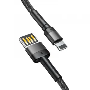 Lightning USB kábel (obojstranný) Baseus Cafule 2,4A 1m (šedo-čierny) 018087