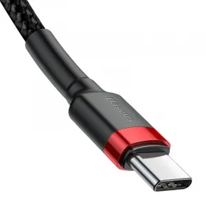 Baseus Type-C - Type-C cable Cafule PD2.0 60W Flash charging (20V 3A) 1m čierna/Gray (CATKLF-H91)