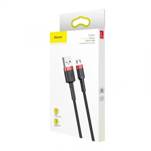 Kábel USB na Micro USB Baseus Cafule 1,5A 2m (červeno-čierny) 016544
