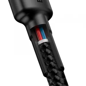 Baseus Type-C - Type-C cable Cafule PD2.0 60W Flash charging (20V 3A) 1m čierna/Gray (CATKLF-H91)