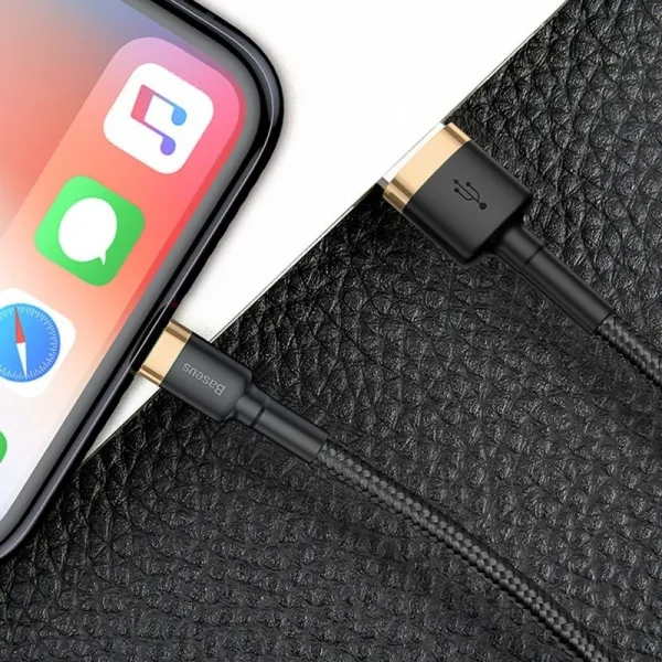 Baseus Cafule Nabíjací kábel USB-A / Lightning 2A 3m, Čierny