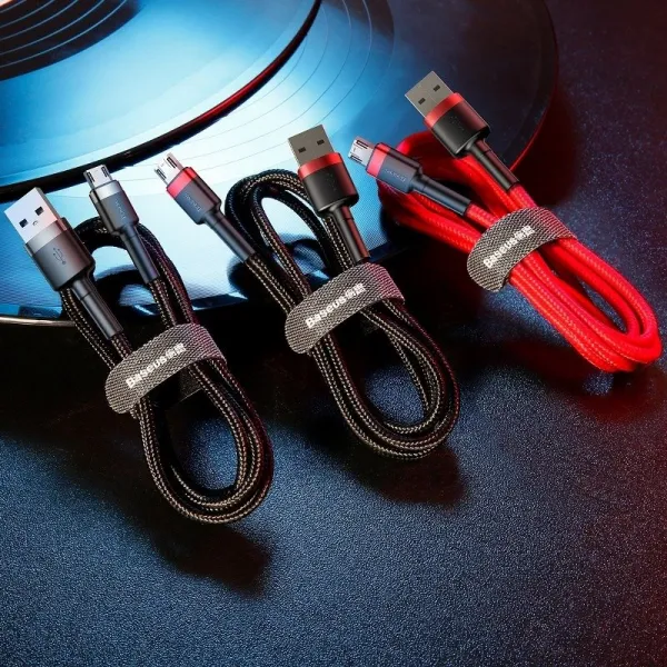 Kábel USB na Micro USB Baseus Cafule 2A 3m (čierno-sivý) 020562