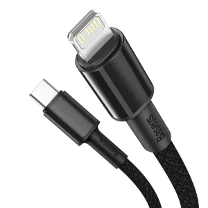 Kábel USB-C do Lightning Baseus High Density Braided, 20W, 5A, PD, 2m (černý) 024642