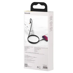 Kábel USB-C do Lightning Baseus High Density Braided, 20W, 5A, PD, 2m (černý) 024642