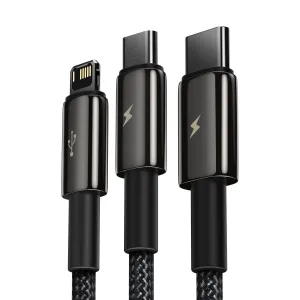 Kábel USB 3w1 Baseus Tungsten Gold, USB do micro USB / USB-C / Lightning, 3,5 A, 1,5 m... 025726