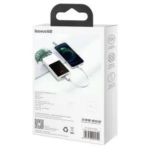 Kábel USB to Lightning Baseus Superior Series, 2,4 A, 0,25 m (biely) 026220
