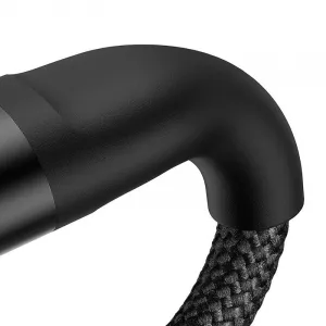 Kábel USB 3w1 Baseus Flash Series 2, USB-C + micro USB + Lightning, 100 W, 1,5 m (černý) 034555