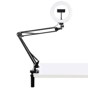 Stojan na rameno stolního počítače Puluz s 20cm LED Vlogging Ring PKT3089B Varianta: uniwersalny