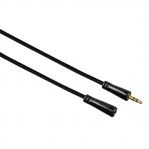 Hama predlžovací audio kábel jack 3,5 mm stereo, 5 m, pozlátený, 3* 85442000