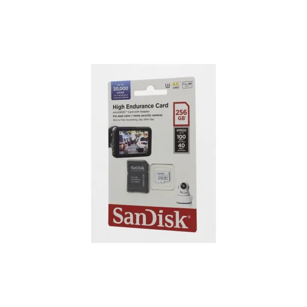 SanDisk microSDXC High Endurance Video 256 GB C 10 U3 V30, adaptér 85235110