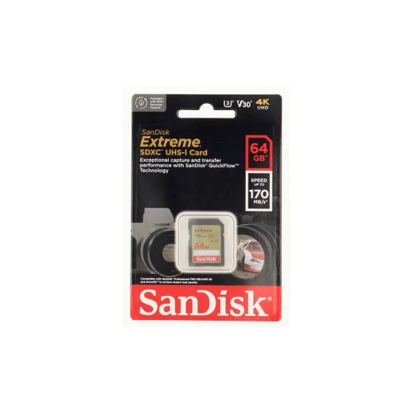 SanDisk Extreme Sdxc pamäťová karta 64GB SDSDXV2-064G