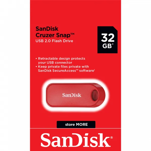 Sandisk Cruzer Snap 2.0 Global 32 GB červená 85235110