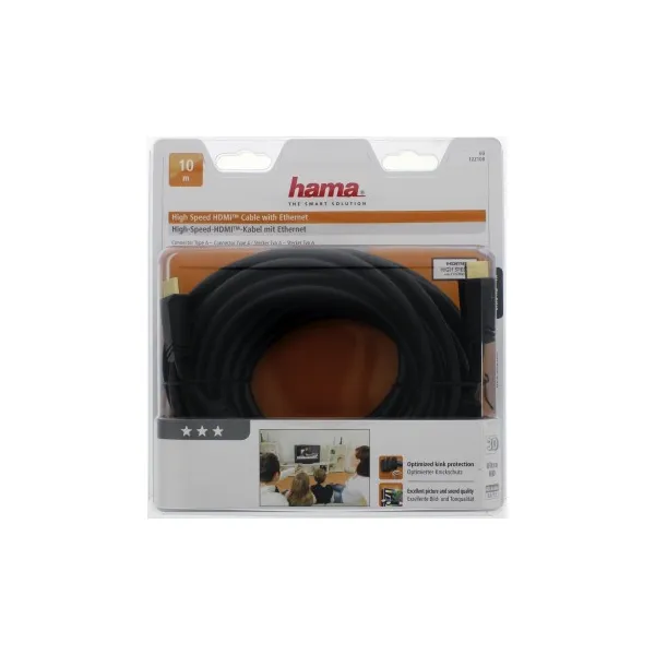 Hama HDMI kábel vidlica - vidlica, pozlátený, 3*, 10 m 85444290