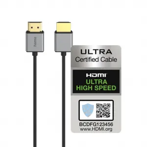 Hama HDMI kábel Ultra High Speed 8K 1,5 m, Ultra-Slim, blister/displej 85444290