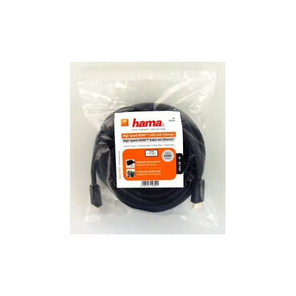 Hama HDMI kábel vidlica - vidlica, pozlátený, 3*, 15 m 85444290
