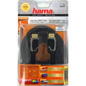 Hama HDMI kábel vidlica-vidlica, 3 m, pozlát., ferit. filtre, kovové vidlice, opletený,... 85444290