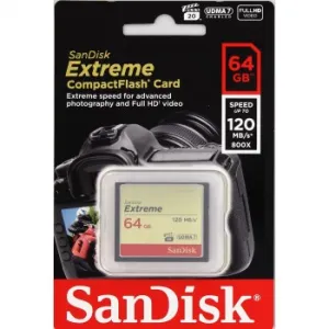 SanDisk Compact Flash 64GB Extreme (R:120/W:85 MB/s) UDMA7