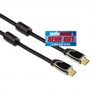 Hama HDMI kábel vidlica-vidlica, 5 m, pozlát., ferit. filtre, kovové vidlice, opletený,... 85444290