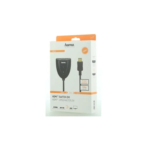 Hama HDMI prepínač 2x1, mechanický 85365019