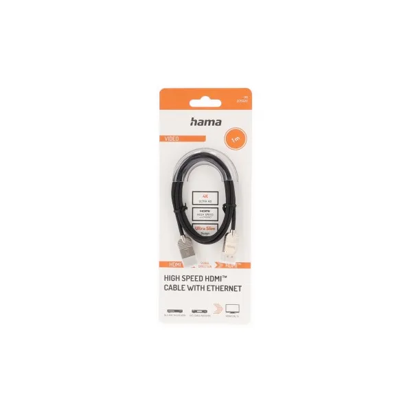 Hama HDMI kábel High Speed 4K 1 m, Ultra-Slim 85444290