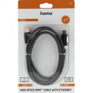 Hama HDMI kábel 4K, 1,5 m, pozlátený, opletený, blister/displej 85444290